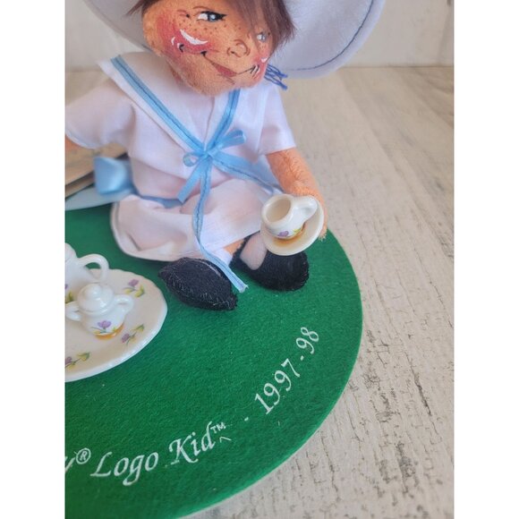 Annalee doll Society tea time 1998 logo kid plush felt - Picture 4 of 10